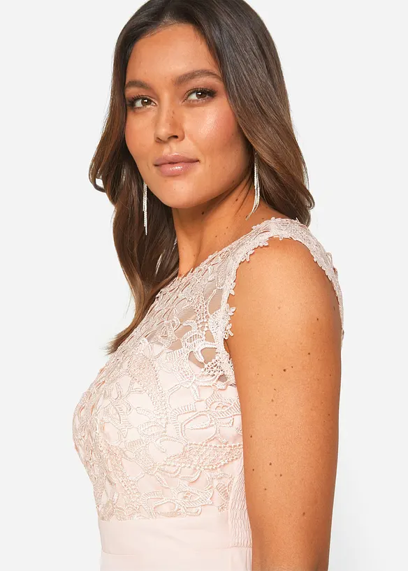 Abito lungo con pizzo, bonprix