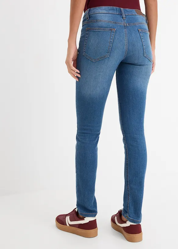 Jeans skinny elasticizzati, vita media, bonprix
