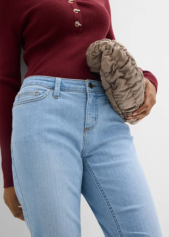 Jeans skinny elasticizzati, vita media, bonprix