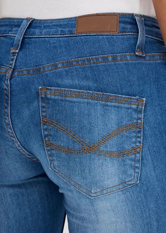 Jeans skinny elasticizzati, vita media, bonprix