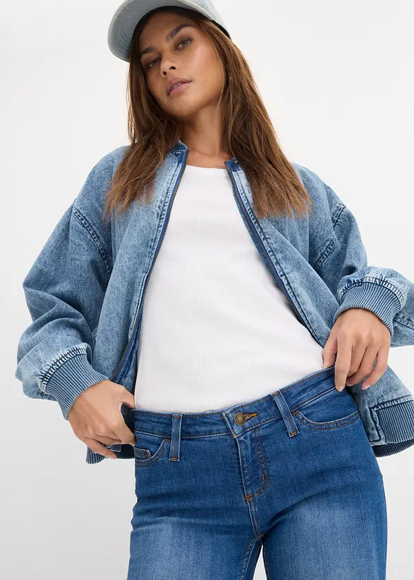 Jeans skinny elasticizzati, vita media, bonprix