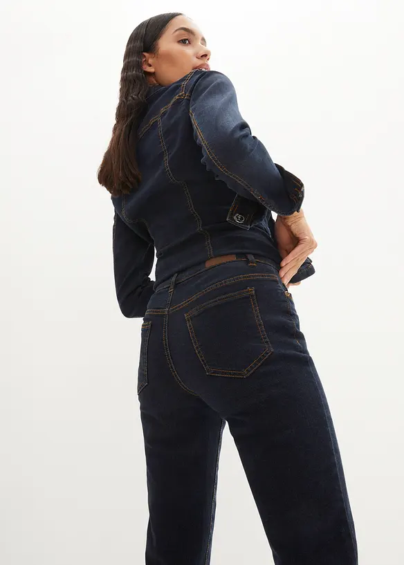 Mom jeans lunghi, vita media, bonprix