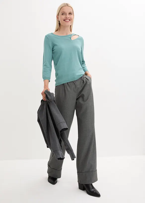 Maglione in filato fine misto viscosa, bonprix