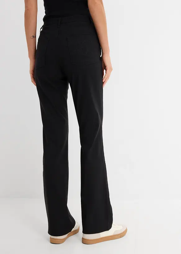 Pantaloni elasticizzati in bengalina, bootcut, bonprix