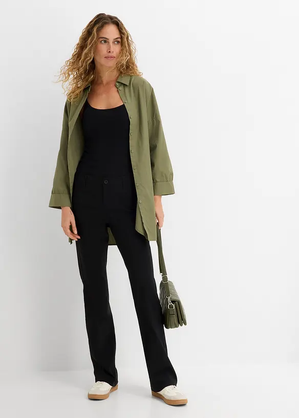 Pantaloni elasticizzati in bengalina, bootcut, bonprix