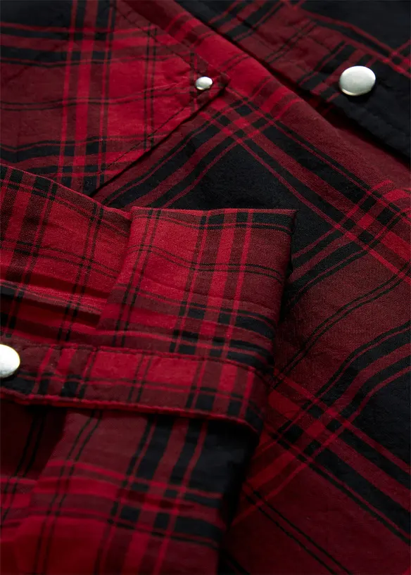 Camicia a quadri in puro cotone, bonprix