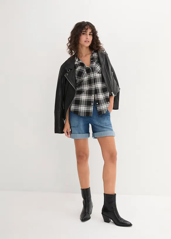 Camicia a quadri in puro cotone, bonprix