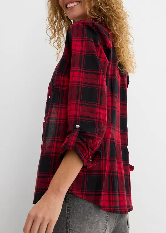 Camicia a quadri in puro cotone, bonprix