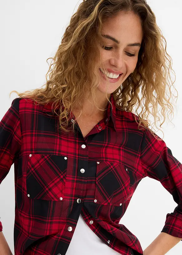 Camicia a quadri in puro cotone, bonprix