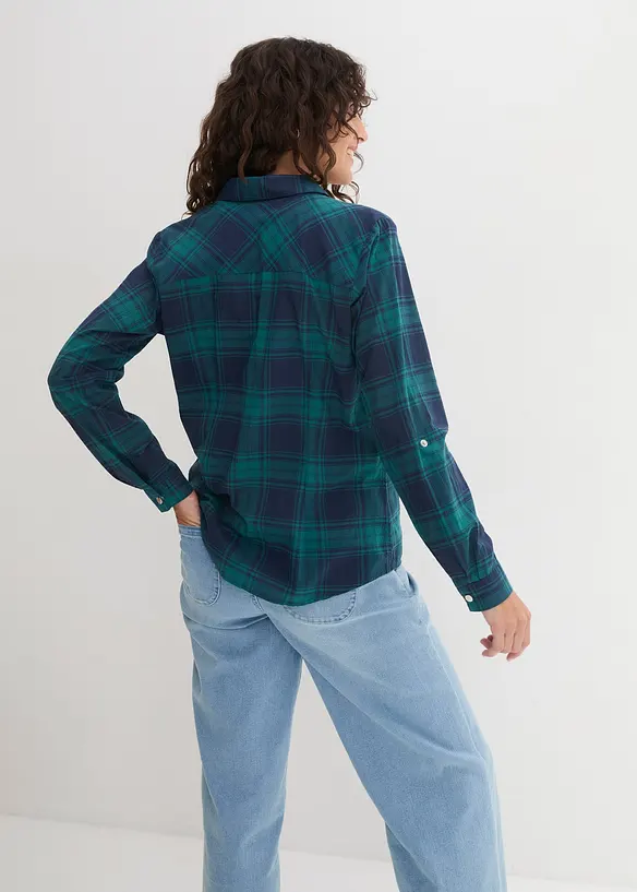 Camicia a quadri in puro cotone, bonprix