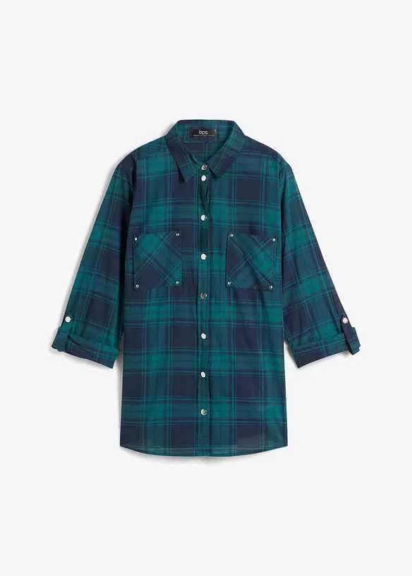 Camicia a quadri in puro cotone, bonprix