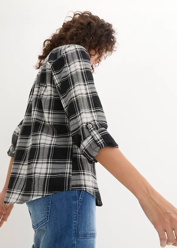 Camicia a quadri in puro cotone, bonprix