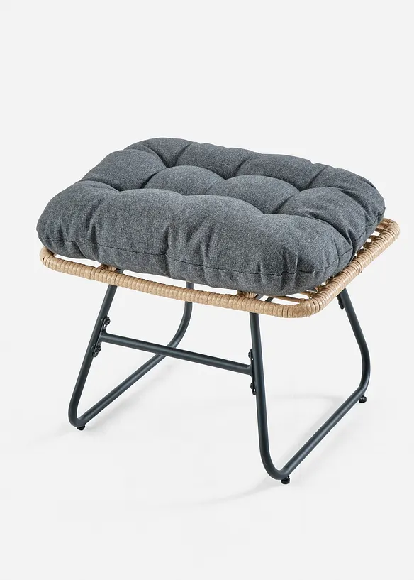 Sedia e poggiapiedi da giardino (set giardino 2 pezzi), bonprix