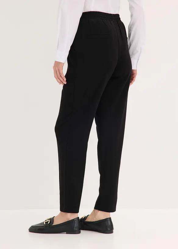 Pantaloni in jersey con elastico in vita e piega cucita, bonprix