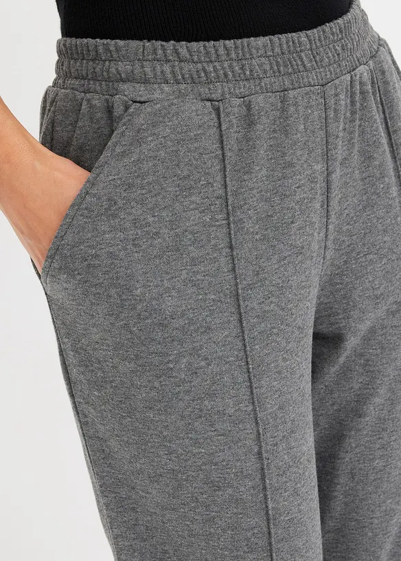 Pantaloni in jersey con elastico in vita e piega cucita, bonprix