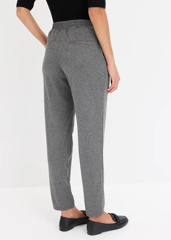Pantaloni in jersey con elastico in vita e piega cucita, bonprix