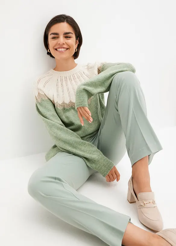 Maglione traforato, bonprix