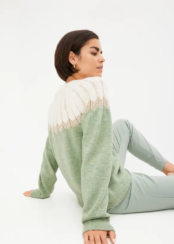 Maglione traforato, bonprix