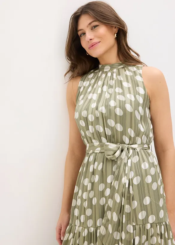 Abito in chiffon con glitter, bonprix