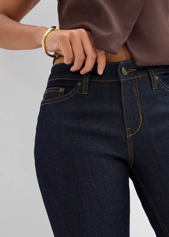 Jeans bootcut elasticizzati confortevoli, vita media, bonprix