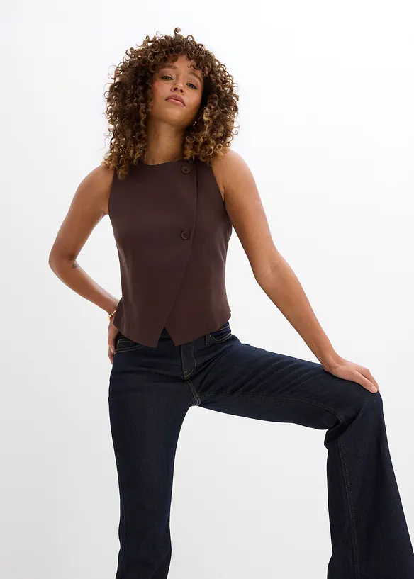 Jeans bootcut elasticizzati confortevoli, vita media, bonprix