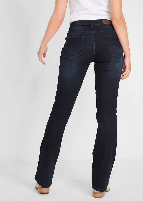 Jeans elasticizzati bootcut, vita media, bonprix
