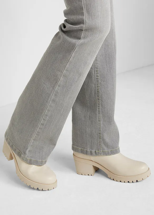 Jeans bootcut elasticizzati confortevoli, vita media, bonprix