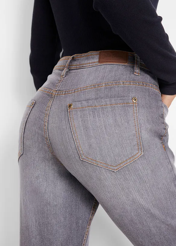 Mom jeans elasticizzati confortevoli, vita media, bonprix