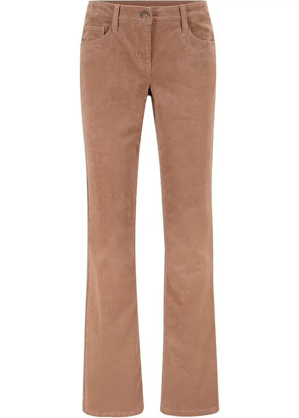 Pantaloni di velluto elasticizzati, bootcut, bonprix