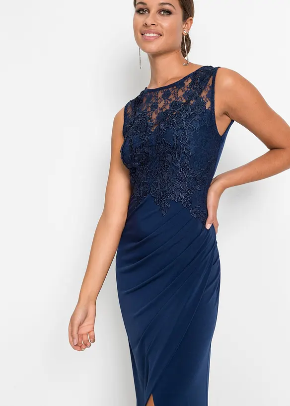 Abito lungo con pizzo, bonprix