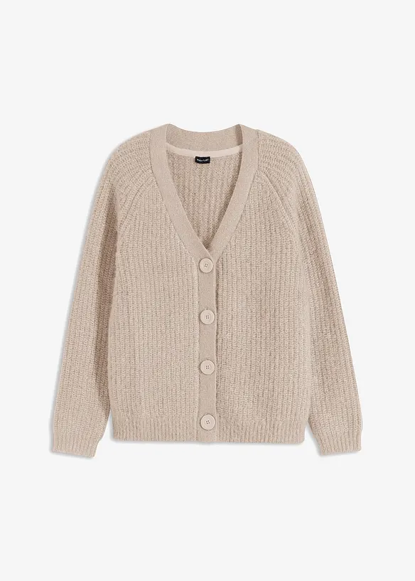 Cardigan a coste in filato grosso, bonprix