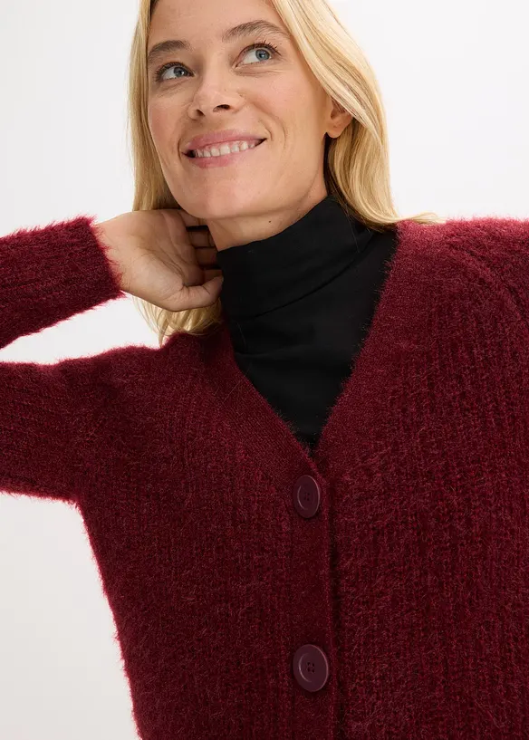 Cardigan a coste in filato grosso, bonprix