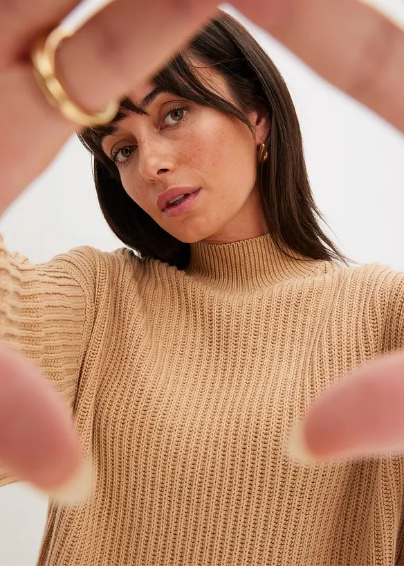 Maglione oversize in puro cotone, bonprix