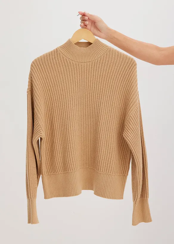 Maglione oversize in puro cotone, bonprix