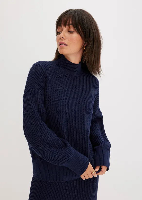 Maglione oversize in puro cotone, bonprix