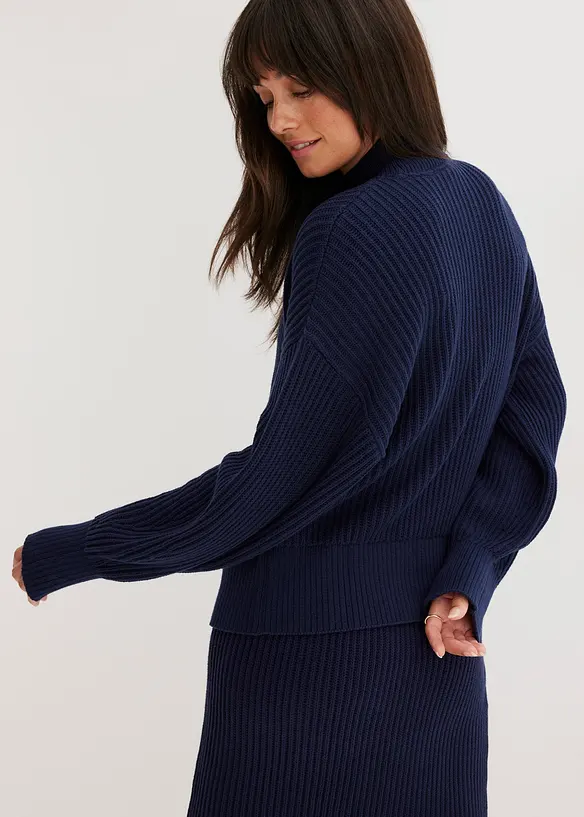 Maglione oversize in puro cotone, bonprix