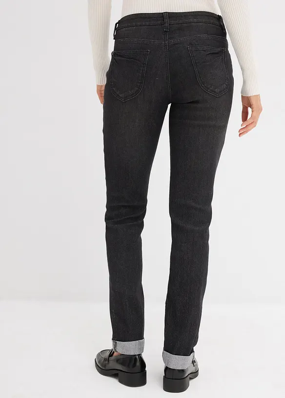 Jeans elasticizzati straight, vita media, bonprix