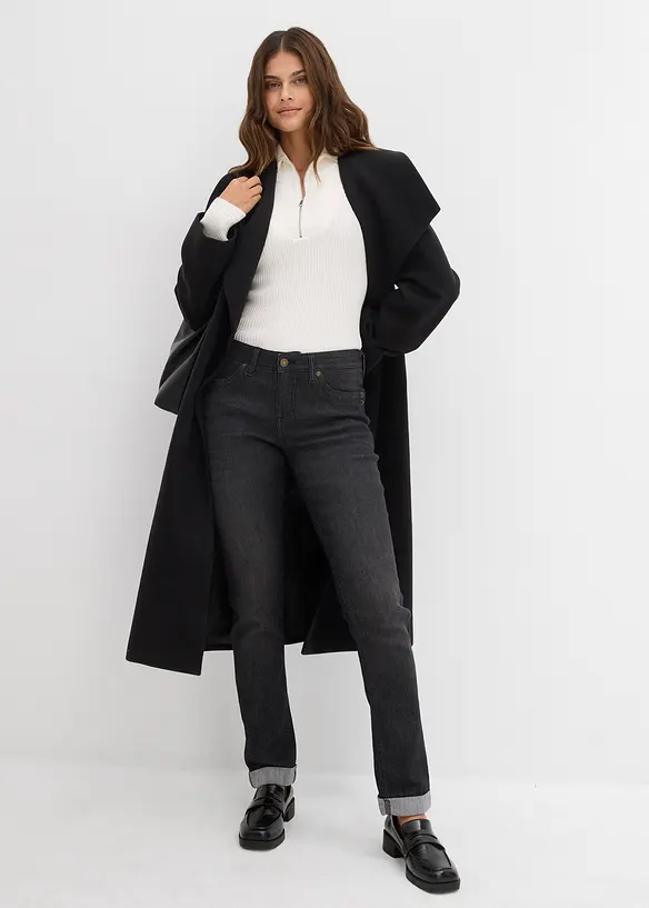 Jeans elasticizzati straight, vita media, bonprix