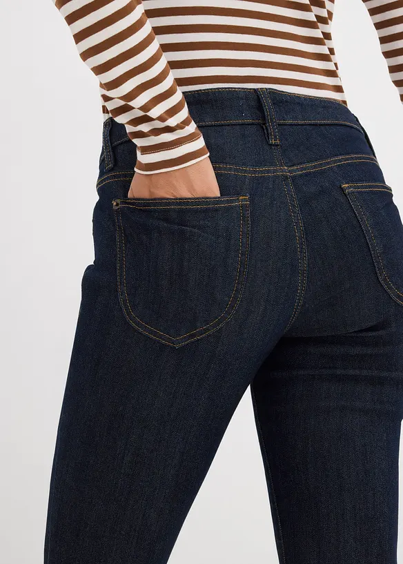 Jeans elasticizzati straight, vita media, bonprix