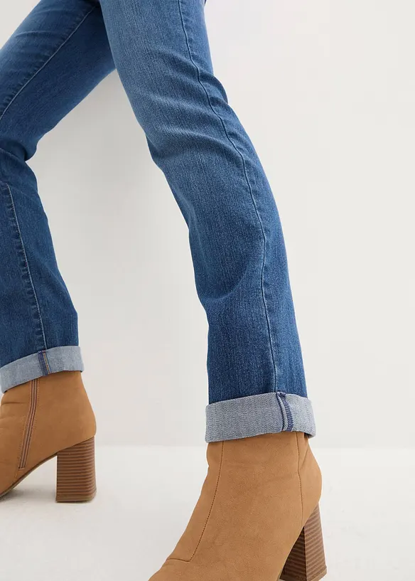 Jeans elasticizzati straight, vita media, bonprix