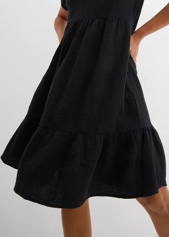 Abito oversize in mussola di cotone, bonprix