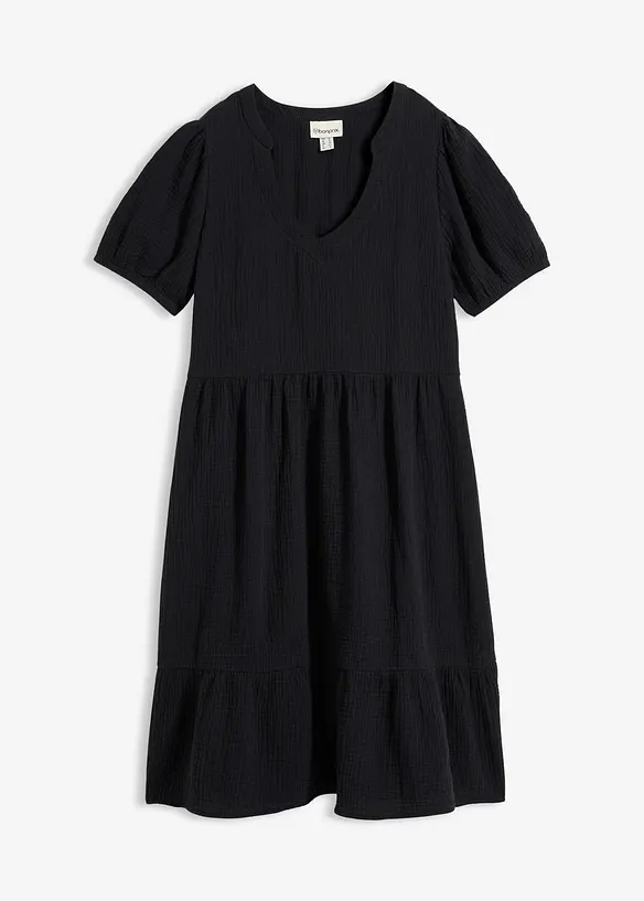 Abito oversize in mussola di cotone, bonprix