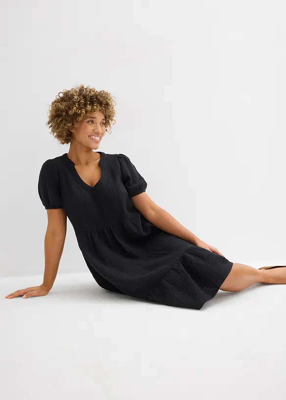 Abito oversize in mussola di cotone, bonprix