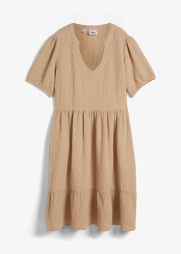 Abito oversize in mussola di cotone, bonprix