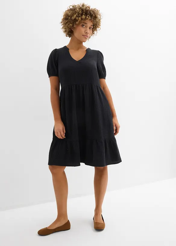 Abito oversize in mussola di cotone, bonprix