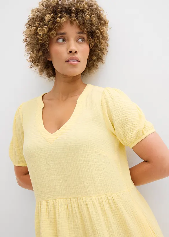 Abito oversize in mussola di cotone, bonprix