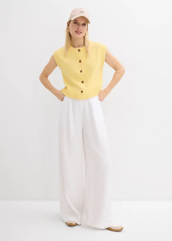 Pantaloni con pinces in lyocell fluente, bonprix