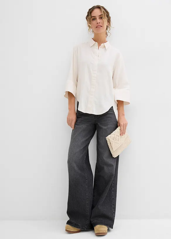 Camicia in misto lino fresco, bonprix