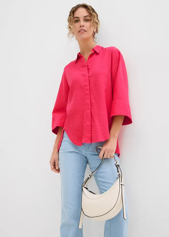 Camicia in misto lino fresco, bonprix