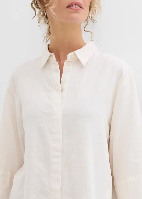 Camicia in misto lino fresco, bonprix